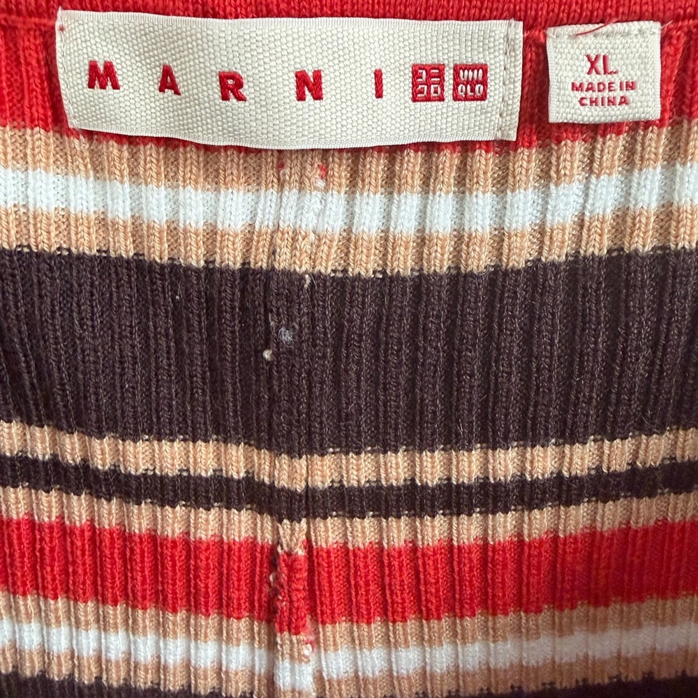 Marni x Uniqlo Semi Flare Merino Blend Striped Leggings - Picture 4 of 5
